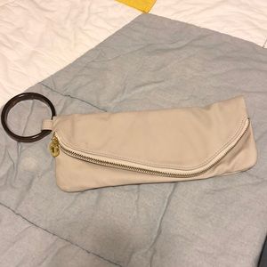 Mudpie cream clutch/wristlet